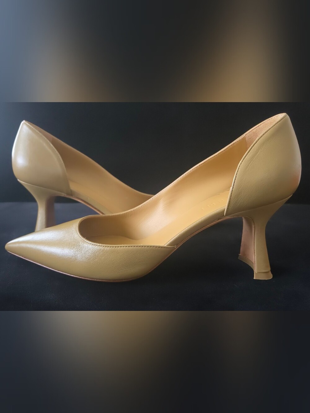 M. Gemi Classic Pointed-Toe Pump in Taupe Suede Leather